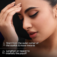 RENEE Midnight Matte Eyeliner Gel, Darkest Black, Long Lasting, Smudge-Proof & Waterproof Formula, One-Swipe-Application with Intense Pigment, Enriched with Vitamin E, Chamomile & Aloe Vera, 2.5ml