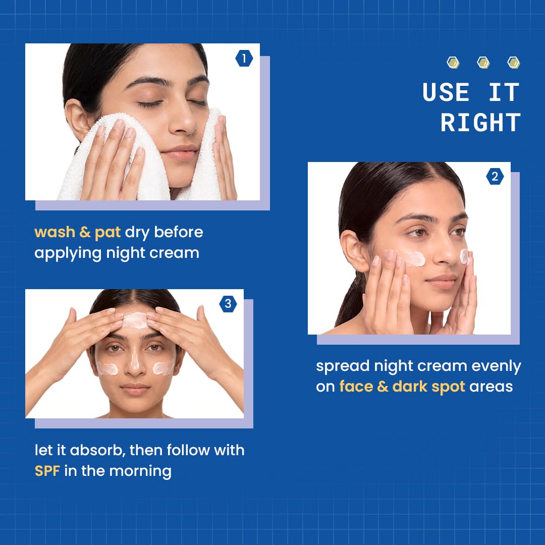 DERMDOC 2% Kojic Acid Glow Fusion Formula Night Cream, 25g | Niacinamide & Alpha Arbutin | Skin Brightening Face Cream | Reduces Dark Spots & Pigmentation | Even & Glowing Skin | Minimizes Pores