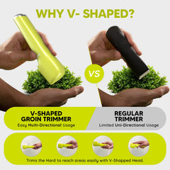 LetsShave Trimmer for Men Private Parts, Skin Safe 'R' Blades, Rechargeable Battery, 90Min Runtime & Water Proof, Pubic Hair Remover for Man, Body Groomer