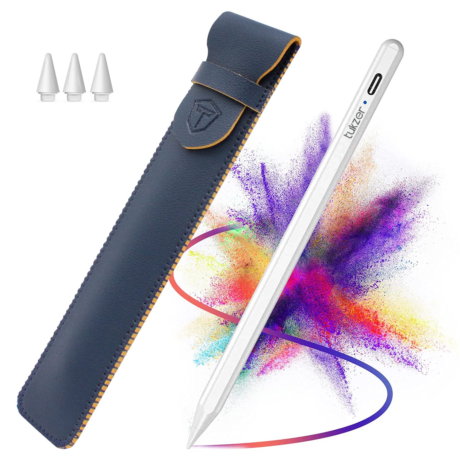 Tukzer Active 2nd Gen Stylus Pen iPad Pencil | Palm Rejection, Tilt Sensor, High Precision| for only iPad 2018 Onwards iPad(6/7/8/9/10) Air(3/4/5) Pro11(1/2/3/4) Pro12.9 (3/4/5/6) Mini(6/5) White - Personal Computer from Tukzer - Shop in Sri Lanka at Arcade.lk