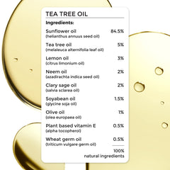 Brillare 5% Tea Tree Oil for Dandruff & Itchy Scalp | Removes Dandruff from Roots | 100% Natural, Preservative-Free with Tea Tree, Lemon & Neem | Deep Cleans Scalp | Anti Dandruff Hair Oil