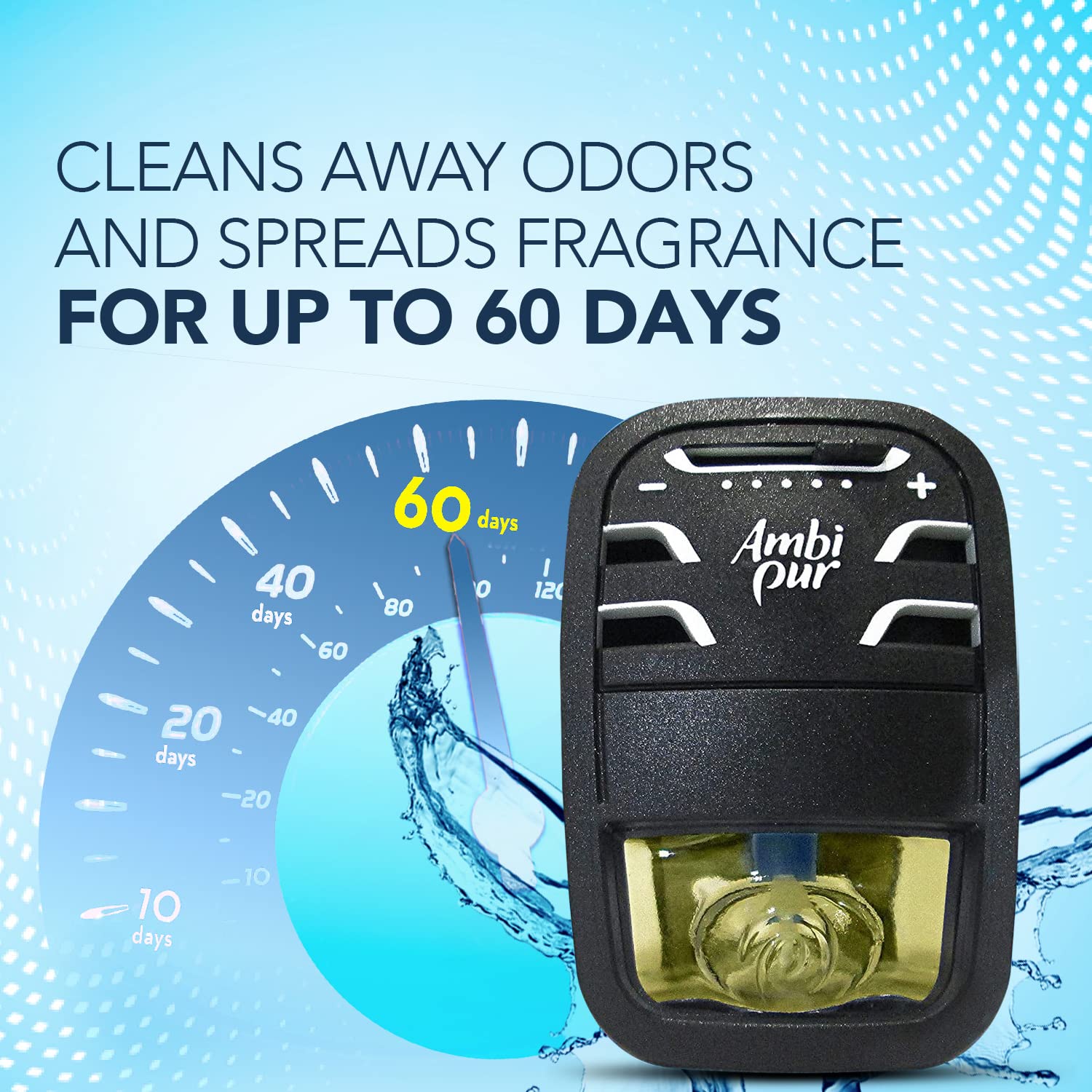 Ambi Pur Car Air Freshener Refill, Aqua, 7.5 ml