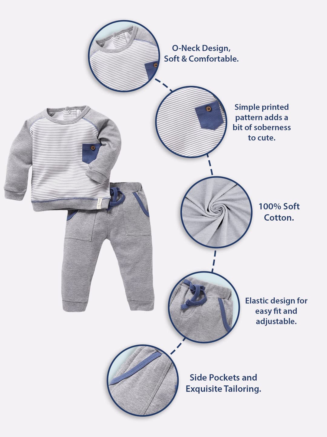BABY GO Unisex Baby Clothing Set