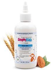 Simply Kids Hair Oil for 4 to 12 years | 10 Coldpressed Oils Including Almond, Wheat germ & Jatamansi | Promotes Hair Growth, Reduces Hair Fall & Anti- Dandruff Hair Oil for Kids  | 175ml