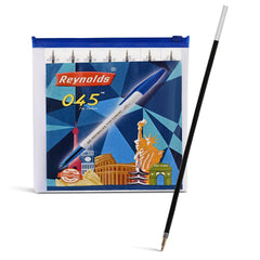 Reynolds 045 Ball Pen Refills Set - 20 PENS Refill |Ball PENS for Writing | Pen for Students & Office Stationery | 0.7 mm TIP Size