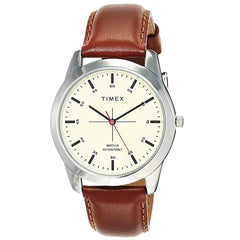 TIMEX Men Leather Analog Beige Dial Watch-Tw00Zr261E, Band Color-Brown - Watch from TIMEX - Shop in Sri Lanka at Arcade.lk