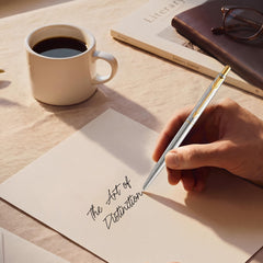 Parker Classic Stainless Steel Ballpoint Pen | Gold Trim | QuinkFlow Technology | Blue Ink, Fine Tip