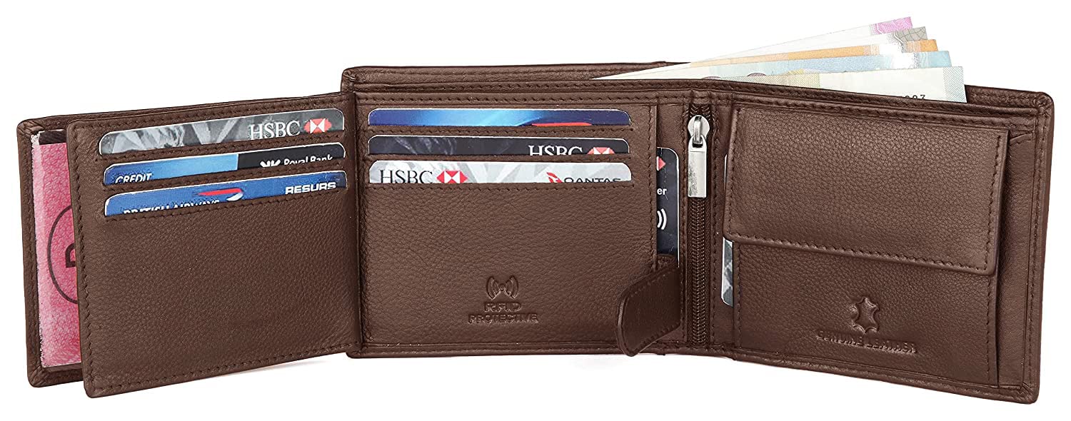 WildHorn Rfid Protected Leather Wallet For Men, Walnut
