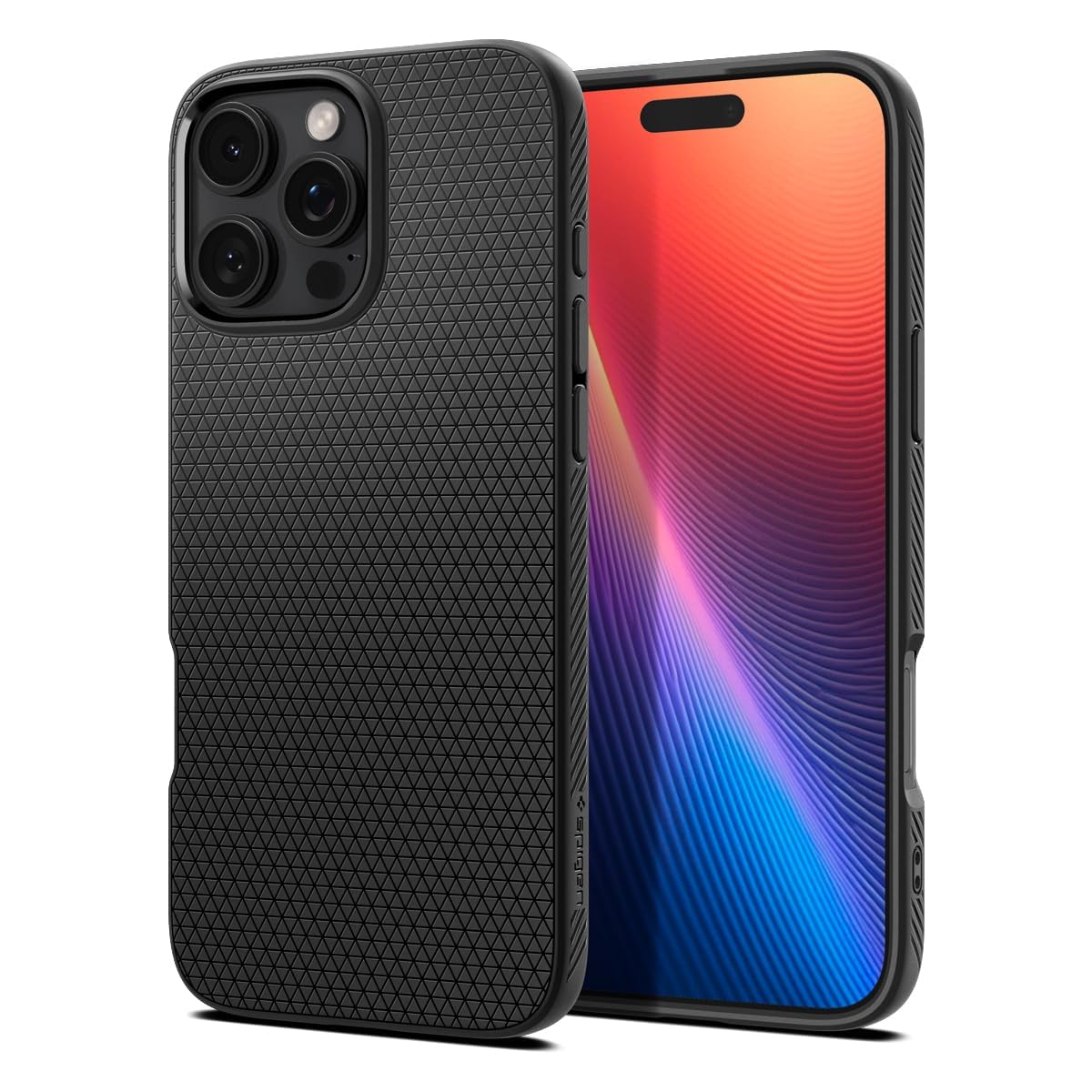 Spigen Liquid Air Back Cover Case for iPhone, Durable Protection, Air Cushion Technology - TPU | Matte Black