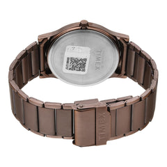 TIMEX Men Stainless Steel Brown Round Analog Dial Watch- Tw000R461, Band Color-Brown