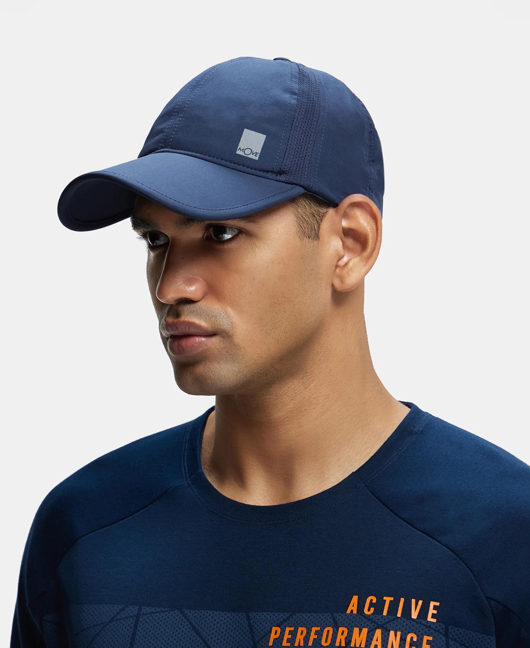 Jockey CP21 Polyester Solid Cap with Adjustable Back Closure and Stay Dry Technology_Navy_Free Size