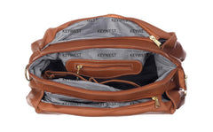 Keywest Women's Pheonix Satchel Tote Handbag for Women | Ladies purse | Stylish Shoulder Bag | Gift For Woman | Tan