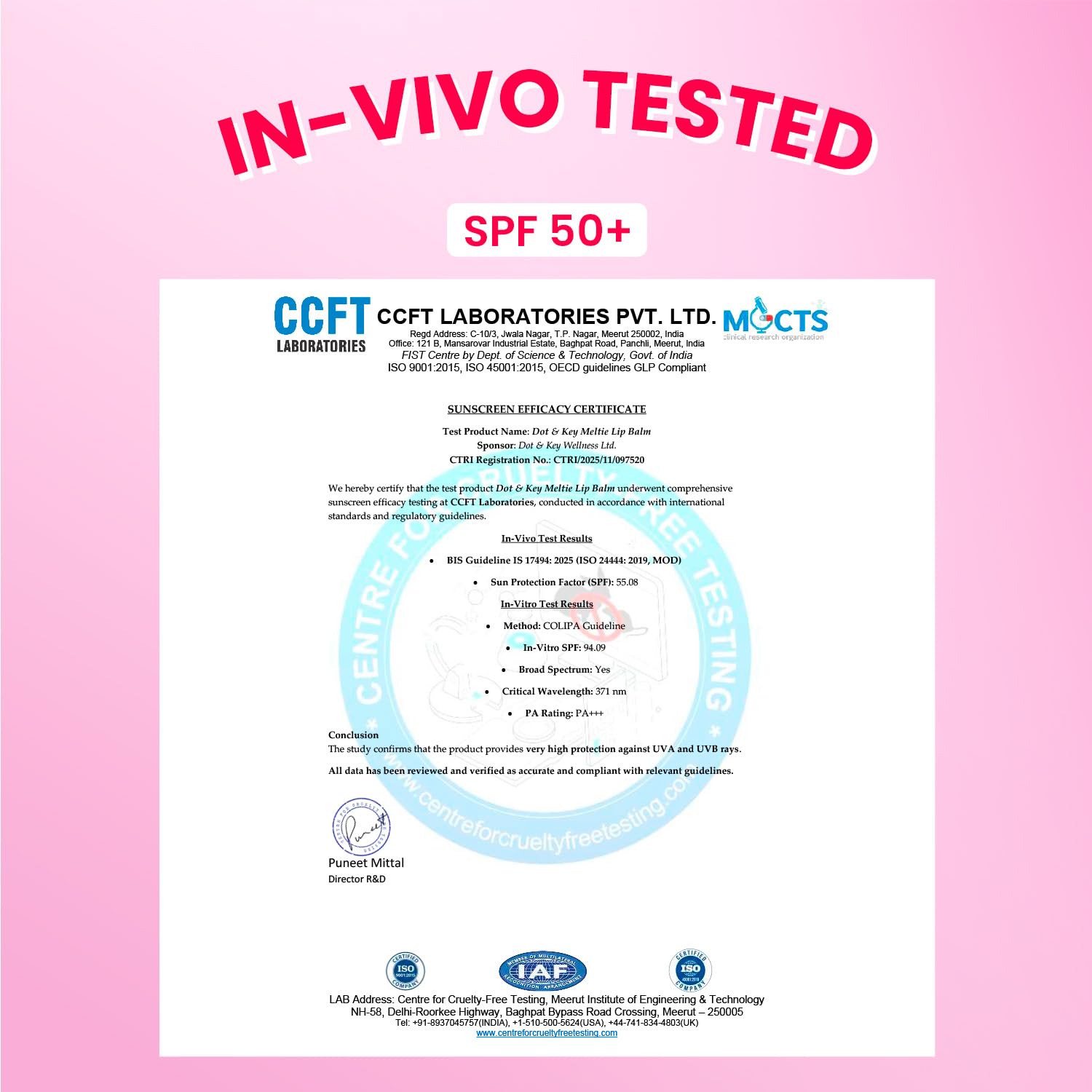 Dot & Key Meltie Lip Balm SPF 50+++ In-Vivo Tested With 2% Kojic & Vitamin C | Hydrates Dry, Chapped Lips, Lightens Pigmentation, Brightens Lips | Strawberry Glaze | 4g