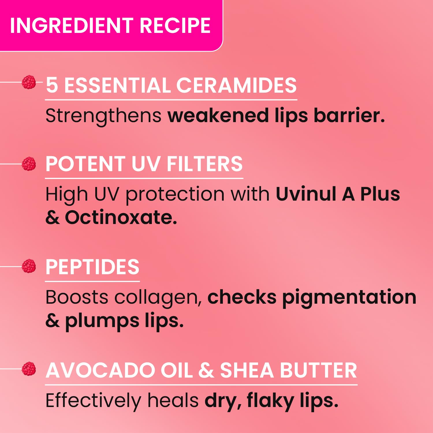 DOT & KEY Ceramide & Peptide Barrier Repair Lip Balm Spf 50, Pa+++ |Plush Pink|Uva/Uvb Lip Protection|Soft Tinted Lip Moisturizer|Prevents Pigmentation|Lip Balm For Women|10Gm, Normal