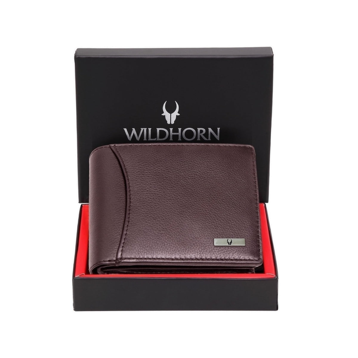 WildHorn RFID Protected Leather Wallet for Men, Brown