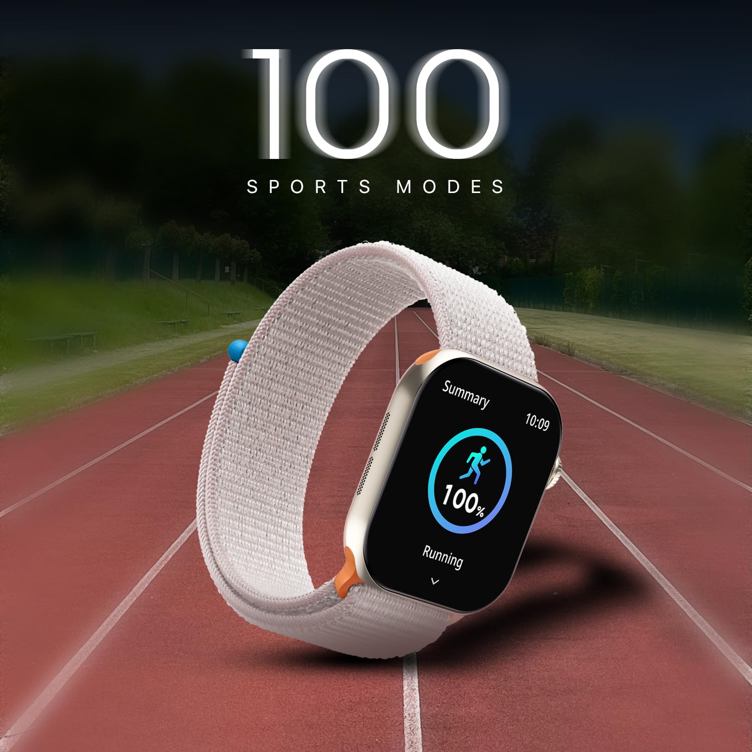 Fire-Boltt Ring X Smartwatch 2.01” Display with Always On Display, Bluetooth Calling, Wireless Charging, AI Voice Assistant, 100+ Sports Modes, Health Suite, 500+ Watchfaces (Starlight)