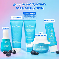 Dot & Key Ceramides Moisturizer with Hyaluronic for Intense Moisturizing and Skin Strengthening | With Probiotic & Rice Water I Barrier Repair Cream | For Dry Skin, Normal & Sensitive Skin | 100g