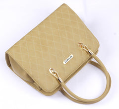 Keywest Women's Diamond Satchel Tote Handbag for Women | Ladies purse | Stylish Shoulder Bag | Gift For Woman | Beige