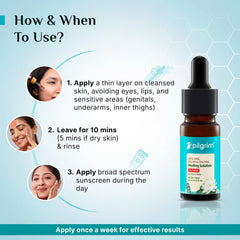 Pilgrim 25% AHA + 2% BHA + 5% PHA Peeling Solution 10ml For Face & Body |10-Minute Facial At Home|Gentle Exfoliating Serum for Tan Removal |For Glowing Skin, Even Skin Tone, Pore Cleansing |Men, Women