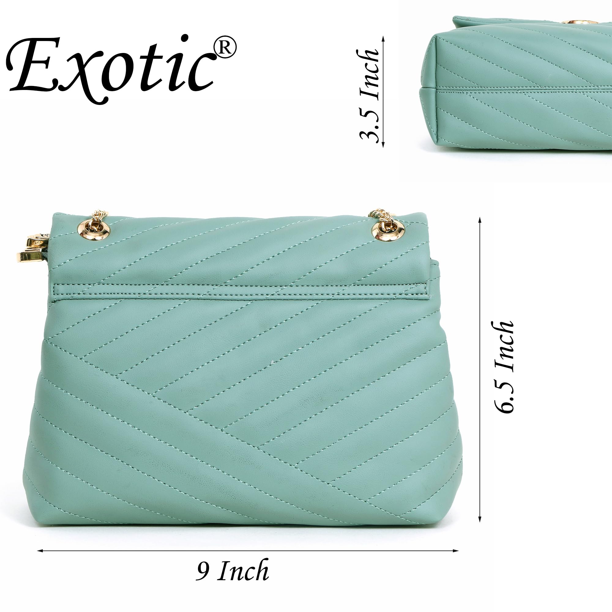 EXOTIC Women stich quilted Women Sling bag Pista