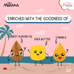 RENEE Princess By Disney Moana Beachy Peachy Lip Balm,For Smooth,Nourished &Deep Moisture Lips,Lightweight &Long-Lasting,Soft Peach Tint,Vitamin E,Shea Butter &Sweet Almond Oil Infused,4.5Gm Pack of 1