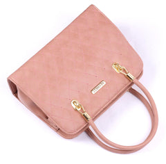 Keywest Women's Diamond Satchel Tote Handbag for Women | Ladies purse | Stylish Shoulder Bag | Gift For Woman | Light Pink
