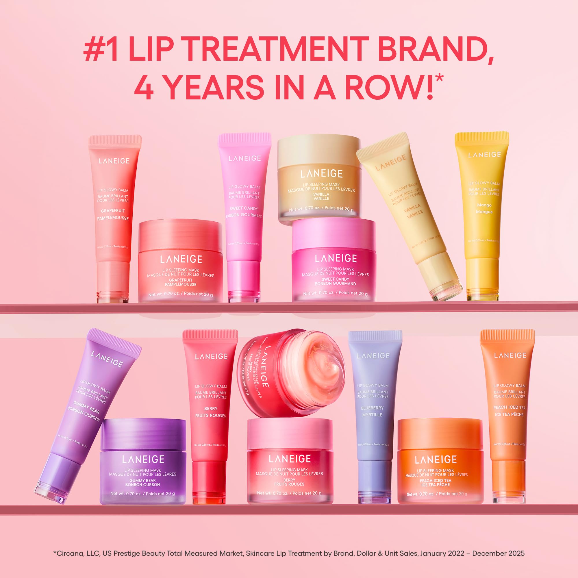 Laneige Lip Glowy Balm | Moisturizing Lip Treatment with Vitamin C + Shea Butter for Soft, Smooth and Glowing Lips | Korean Lip Balm For Dry Chapped Lips |Intense Hydration| Berry |10Gm
