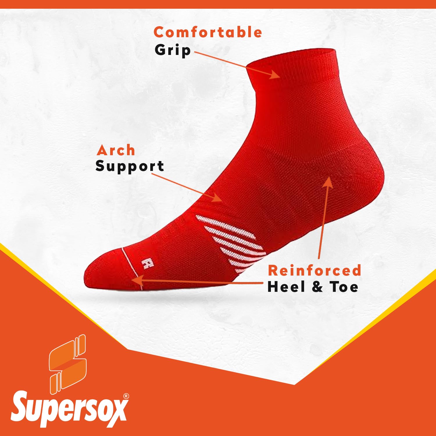 Supersox Ankle Sports Socks for Women Combo, Made With Durable, Breathable, Cushioned Cotton, Anti Odour, Anti Sweat, Ideal Socks For Summer (Pack of 3)