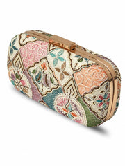 THE TAN CLAN Mughal Long Clutch for women Purses Luxury Evening Handbags for ladies with Detachable Handle