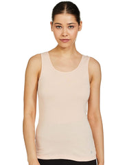 Enamor Sleeveless Scoop Neck Regular Length Tank Top For Women - Relaxed Fit, Soft and Breathable Cotton - E025