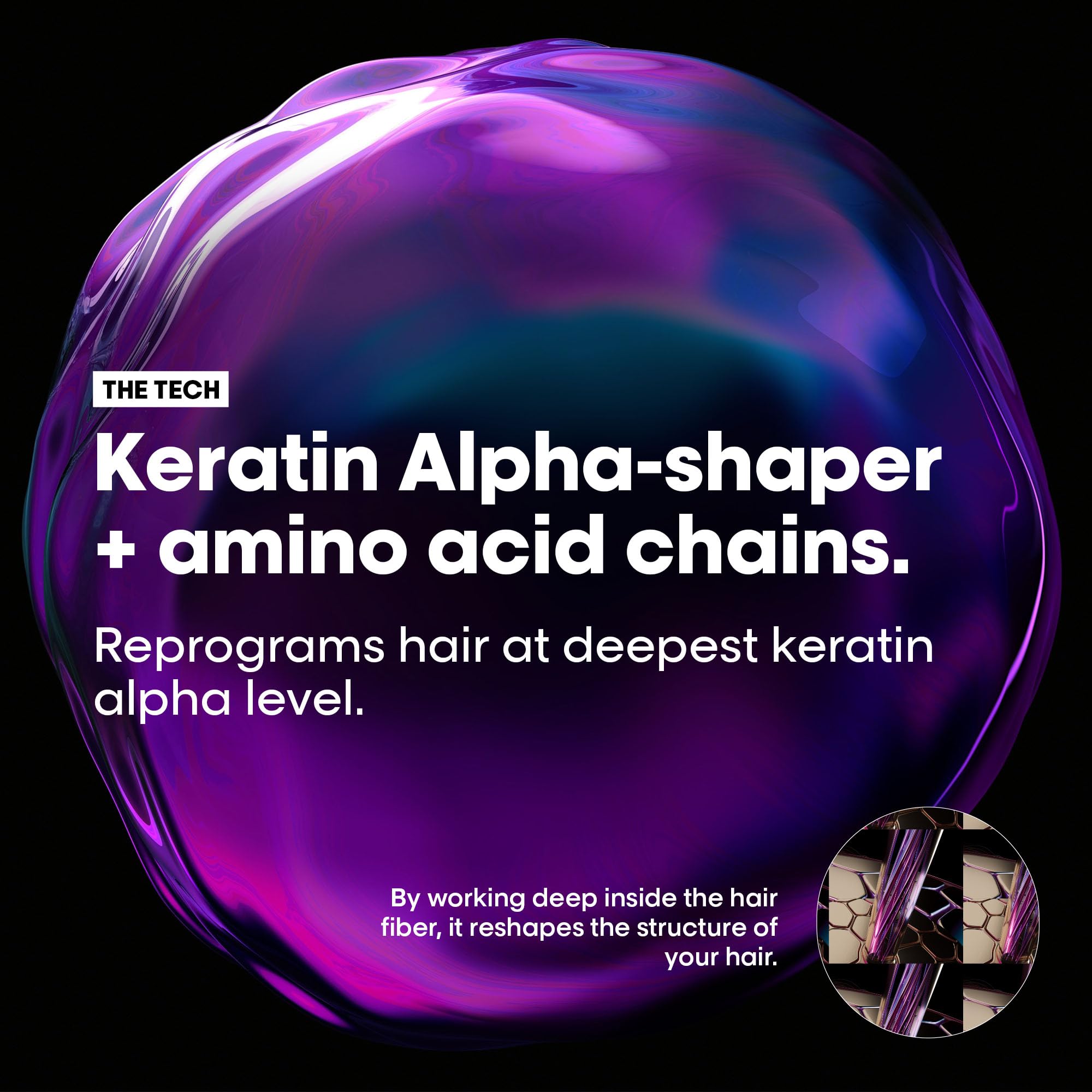 L’Oréal Professionnel Keratin Alpha Sleek Hair Mask for Frizz Control & Smoothness | 84% Less frizz, 5X Instant smoothness | 250 ml