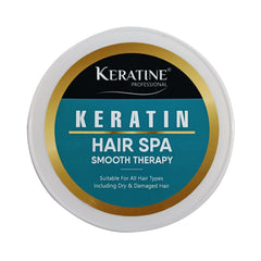 KERATINE PROFESSIONAL Premium Keratin Hair Spa Smooth Therapy | 100% Soft, Shine & Hair Repair | Infused With Brazilian Nut And Keratin | Treatment Protein Spa - Conditioning For Dry Damage-1 Count