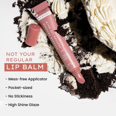 Hyphen Tinted Lip Balm - Hazel | 1% Vitamin E, 2% Squalane & Peptides | Brightening Lip Balm for Dark Lips | 24h Moisturization & Hydration for Dry & Chapped Lips - 10 g, Brown