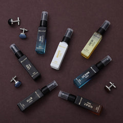BELLAVITA Discovery | Long Lasting EDP 7x8ml Perfume Gift Set for Man | Woody, Oud and Fresh Premium Fragrance for Men | Ideal for Every Moment