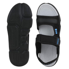 Campus Men's SD-057 BLK/Sky/D.Gry Sports Sandals - 7UK 3K-SD-057A