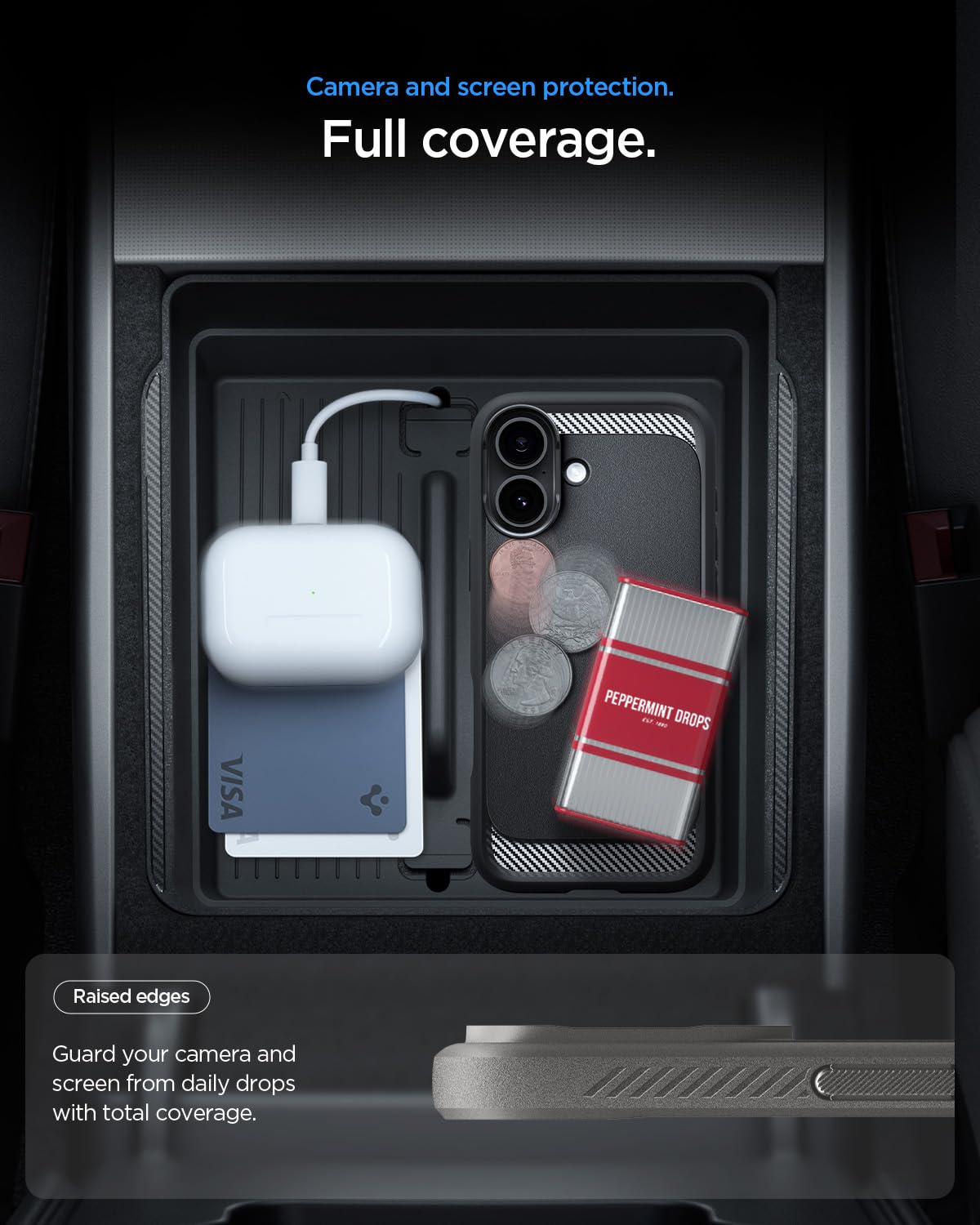 Spigen Rugged Armor MagFit Back Cover Case for iPhone 17, MagSafe Compatible, Resilient Shock Absorption - TPU | Matte Black