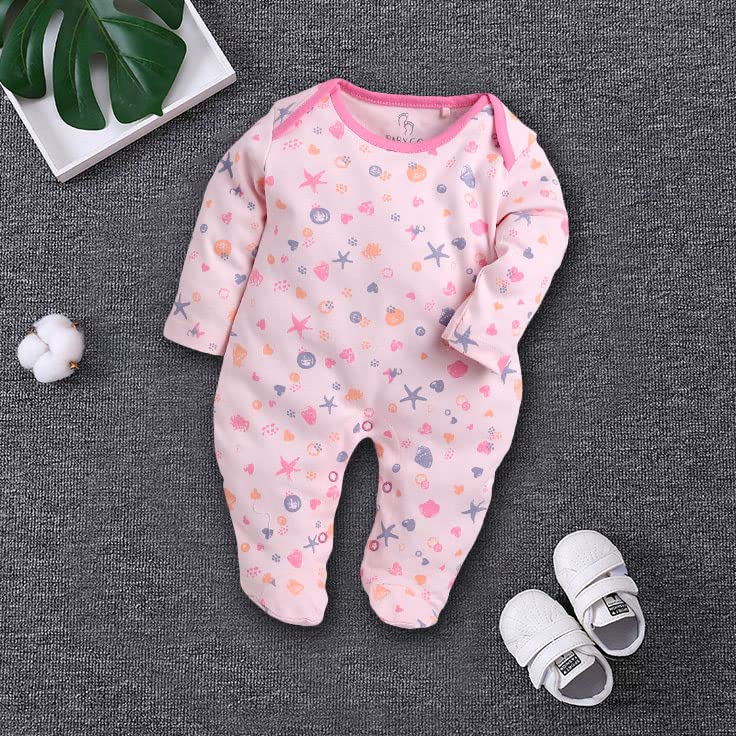 BabyGo Baby Romper 100% Cotton Rompers for New Born Baby|Sleepsuits for Baby Girls|Onesies|Infant Clothes|PINK| 0-3M| 3-6M| 6-9M| Pack of 2 - Apparel from BABY GO - Shop in Sri Lanka at Arcade.lk