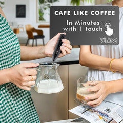 Nova Rechargeable Milk Frother & Coffee Whisker with Dual Spring Tech | 1 Year Replacement Warranty | Free Coffee Frothing Recipe Book