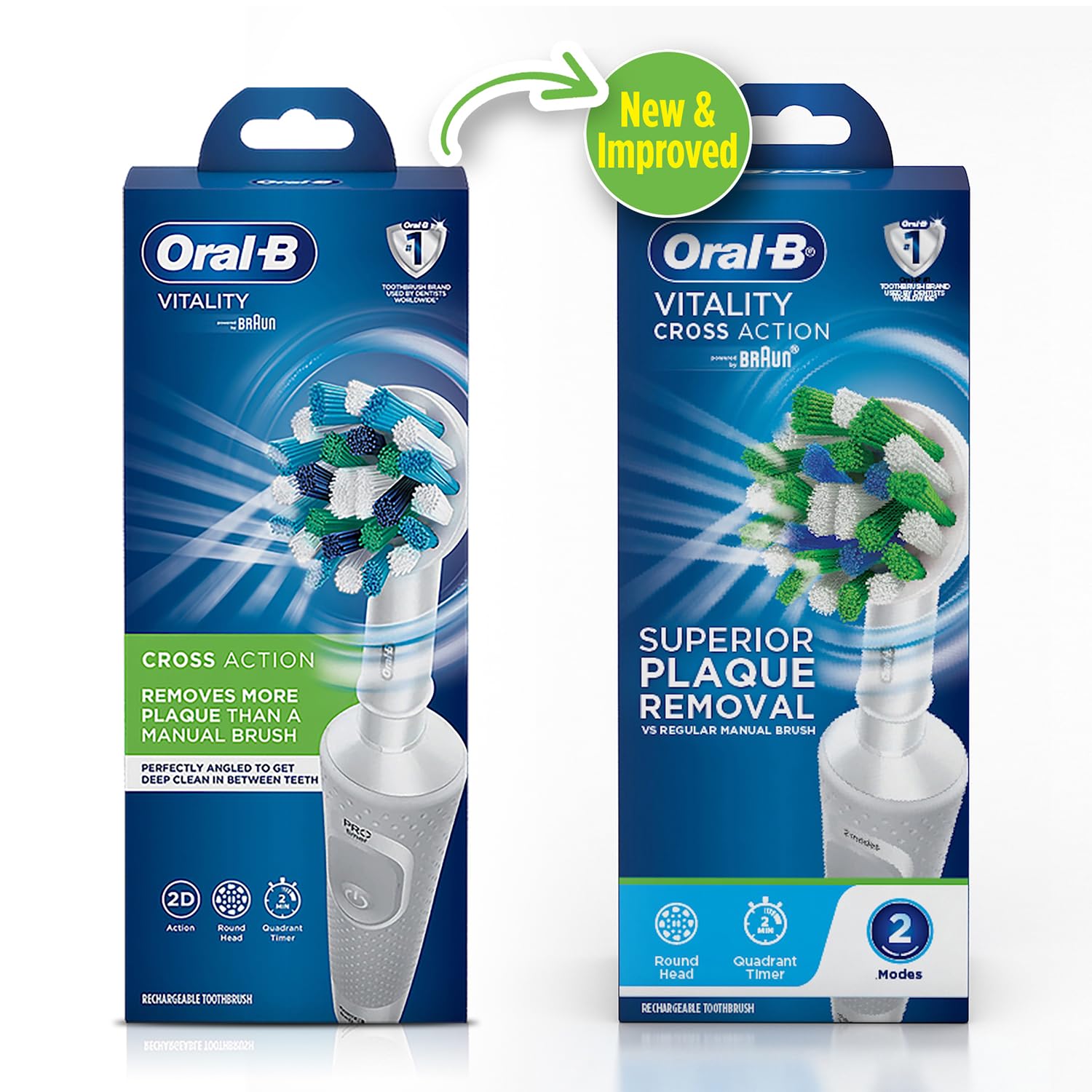 Oral B Vitality 100 White Criss Cross Electric Rechargeable Toothbrush for adult Powered By Braun - Personal Care Appliances from Oral-B - Shop in Sri Lanka at Arcade.lk