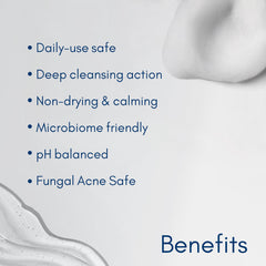 Becalm Daily Salicylic Acid Face Wash for Oily and Acne Prone Skin | Airy face wash for Men & Women | Soap & Sulphate free | Oil, Acne, Dullness, Pore control | Microbiome friendly | With Quaternium - 73 & Prebiotic | No fragrance