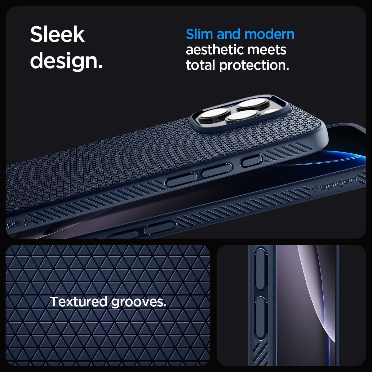 Spigen Liquid Air Back Cover Case for iPhone, Durable Protection, Air Cushion Technology - TPU | Matte Black