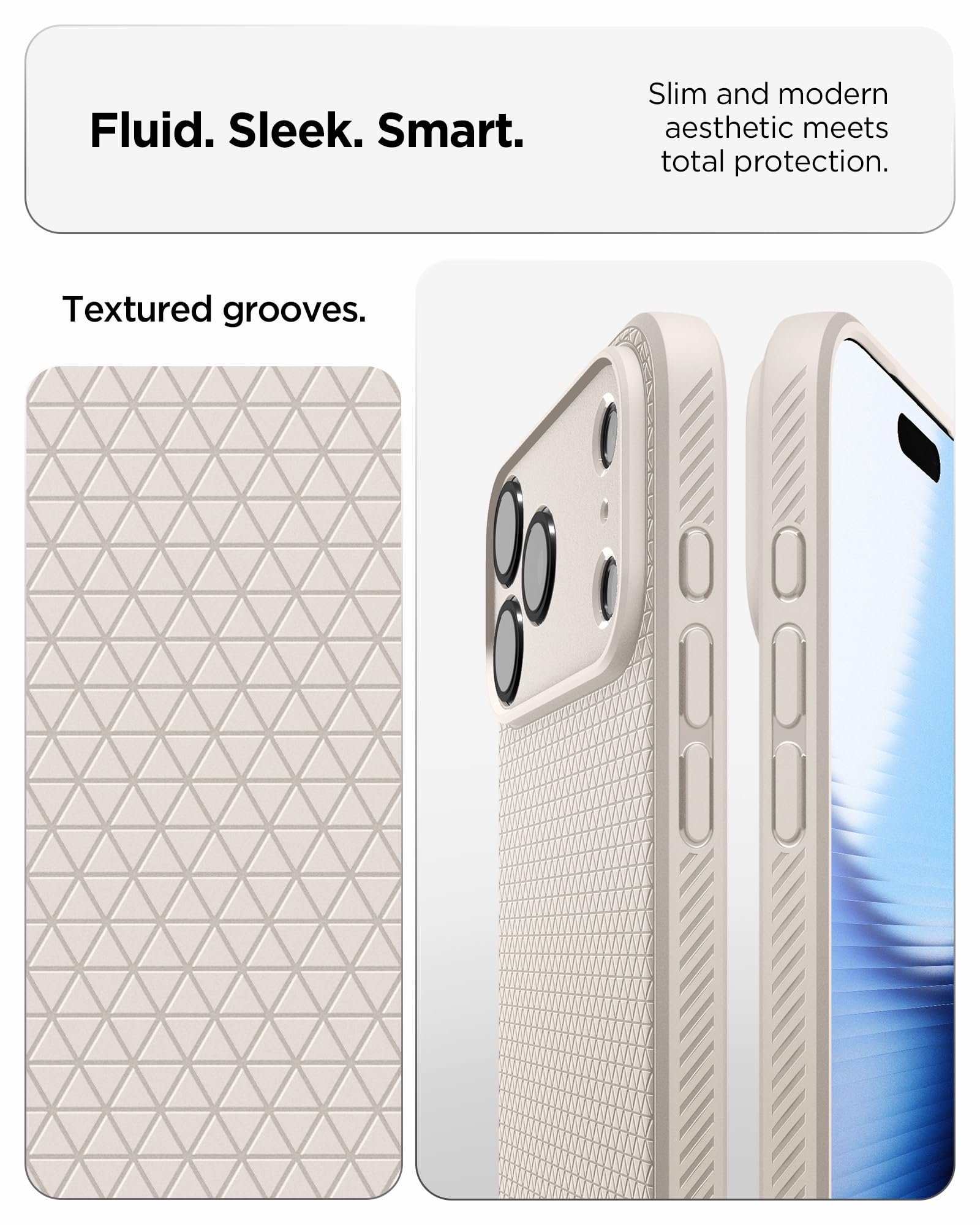 Spigen Liquid Air Back Cover Case for iPhone, Durable Protection, Air Cushion Technology - TPU | Matte Black