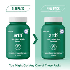 Arth Biotin Capsules for Hair Growth | With Keratin Builder, Hyaluronic Acid & Essential Vitamins | Strengthens Hair, Skin & Nails | Promotes Shine, Volume & Reduced Hair Fall | 60 Veg Capsules