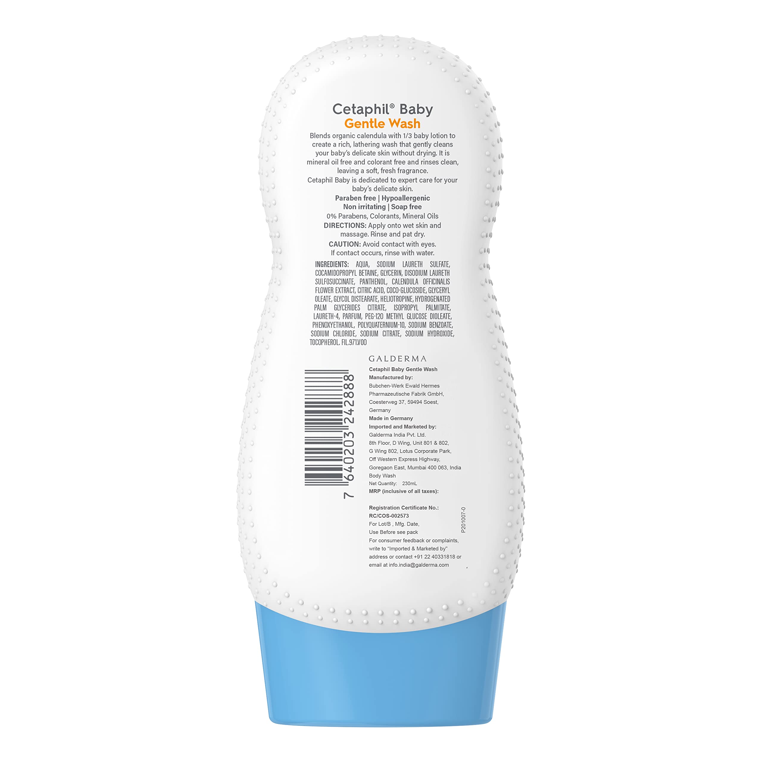 Cetaphil Baby Wash and Shampoo with Organic Calendula 230 ml