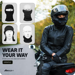 Boldfit Face Mask for Bikers in Riding Full Face Mask Balaclava for Men Black Mask for Bike Riding Accessories Cycling Accessories Stylish Mask for Men & Women Rider Full Face Helmet Mask for Men Grey