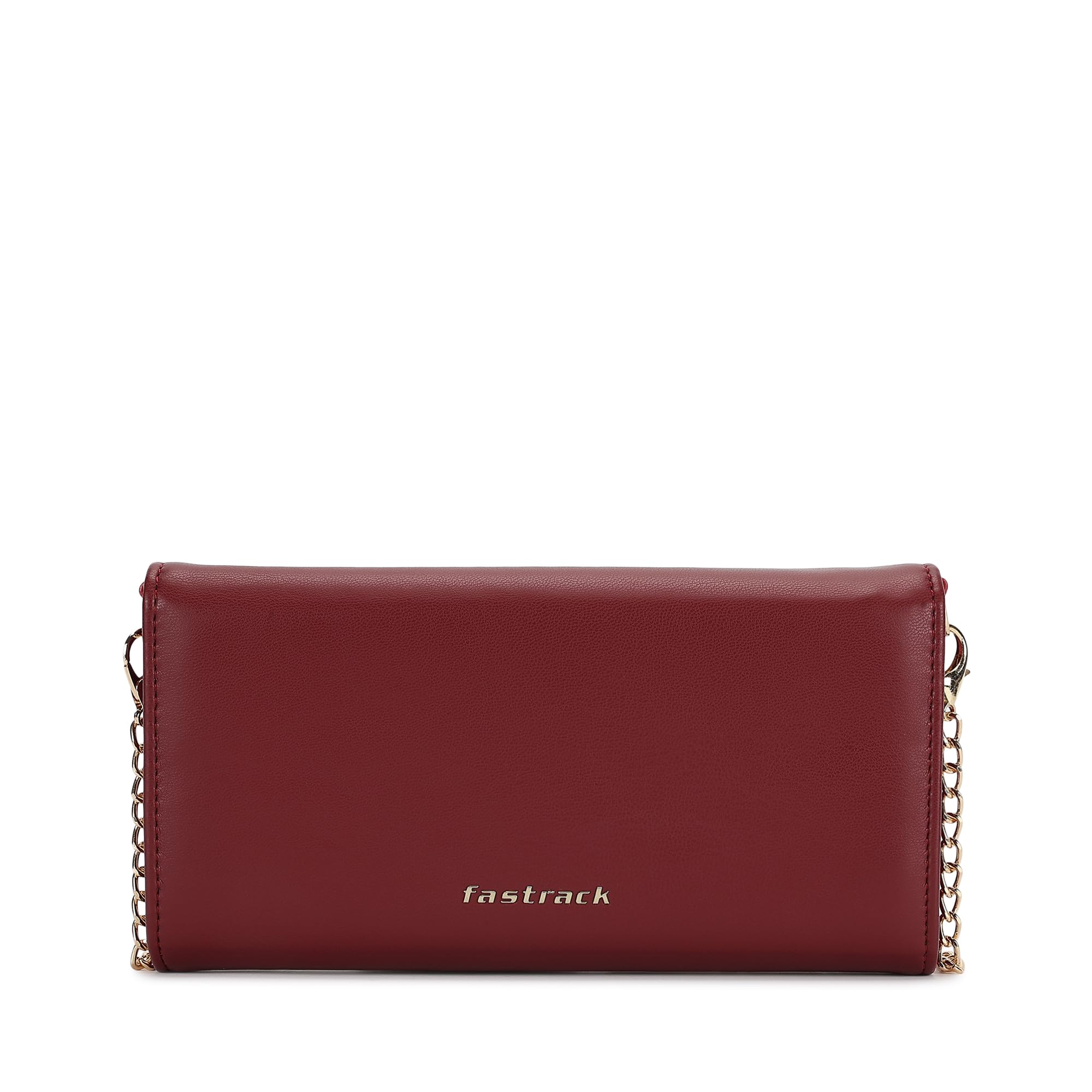 Fastrack Women's Linklet Clutch | Detachable Chain, Card & Cash Slots, Magnetic Flap | Modern Evening Bag | 6 Months Warranty
