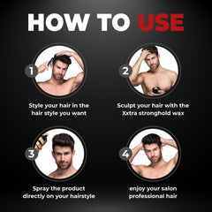 BEARDO Strong Hold Hair Spray, 192 Ml, Hair Spray For Men, Hair Styling, Hair Setting Spray, Hair Fixing Spray, Strong Hold, Natural Shine, Pack of 1