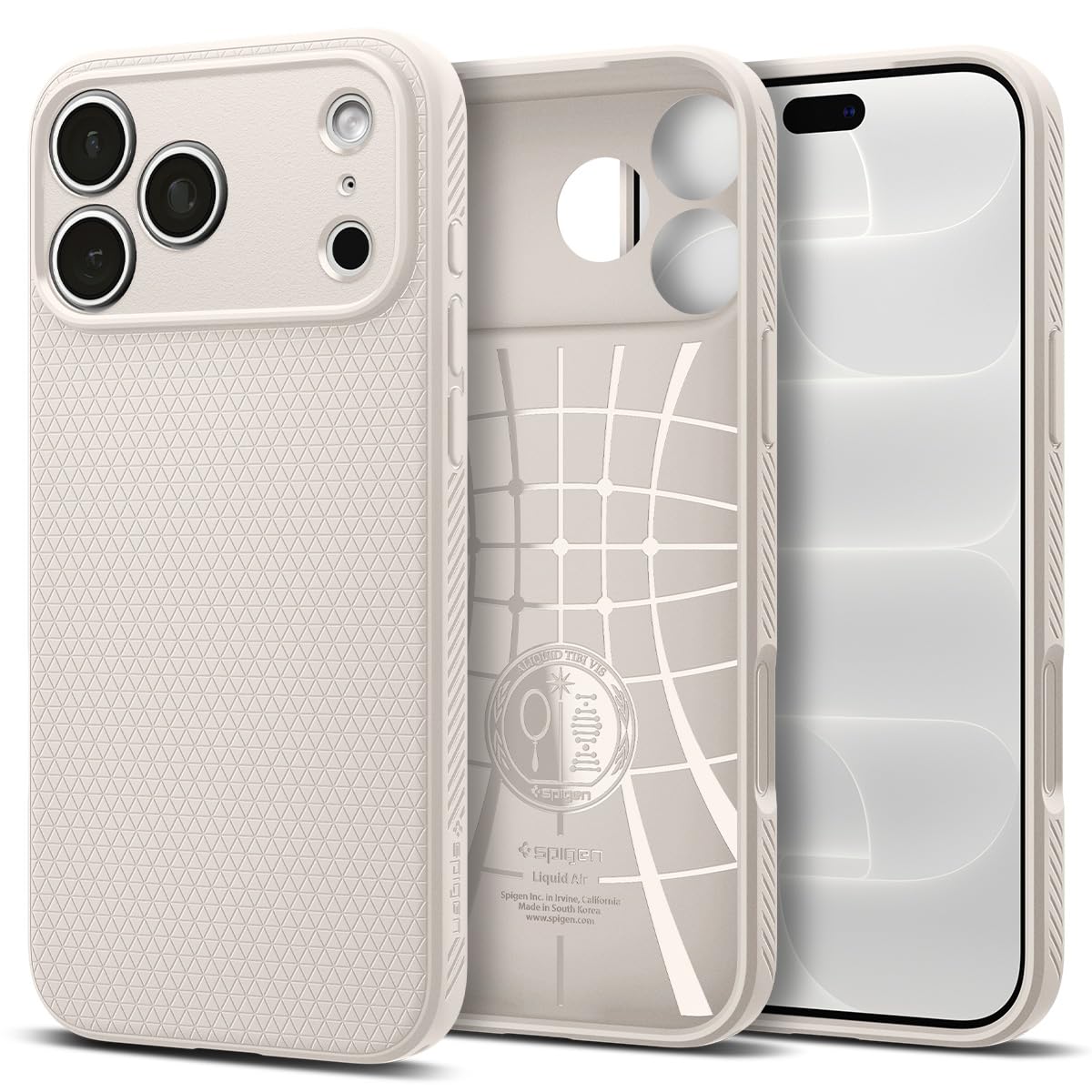 Spigen Liquid Air Back Cover Case for iPhone, Durable Protection, Air Cushion Technology - TPU | Matte Black