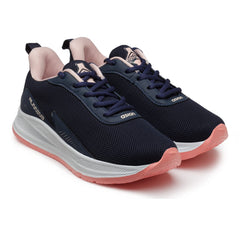 ASIAN FIREFLY-09 Max Cushion Technology Lightweight Eva Sole with Memory Foam Insole Casual & Sports Sneaker Shoes for Women & Girls Navy Pink, 4 UK