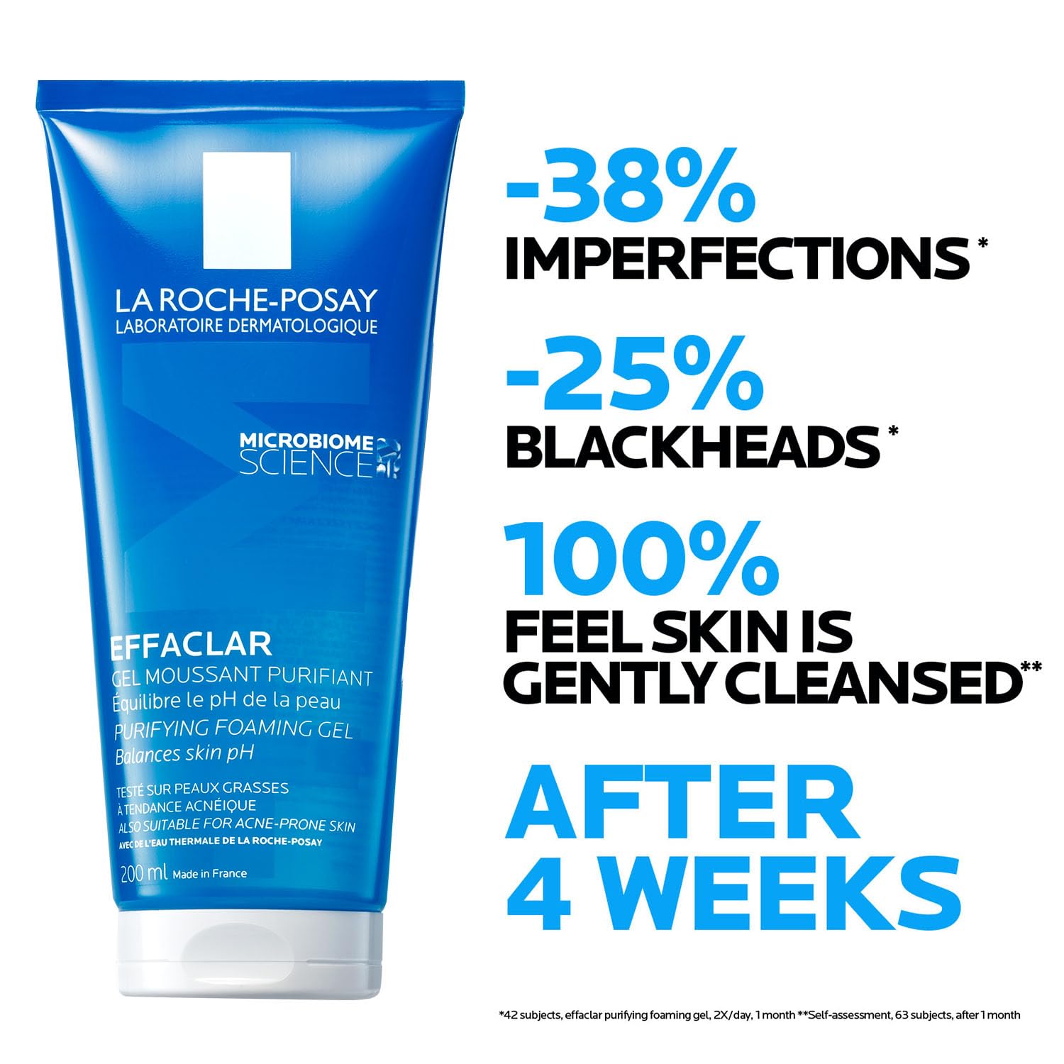 La Roche-Posay Effaclar Purifying Anti-Acne Gel Face Wash | Gentle Purifying Cleanser for Oily, Acne-Prone Skin with Zinc & Thermal Spring Water, 200 ml